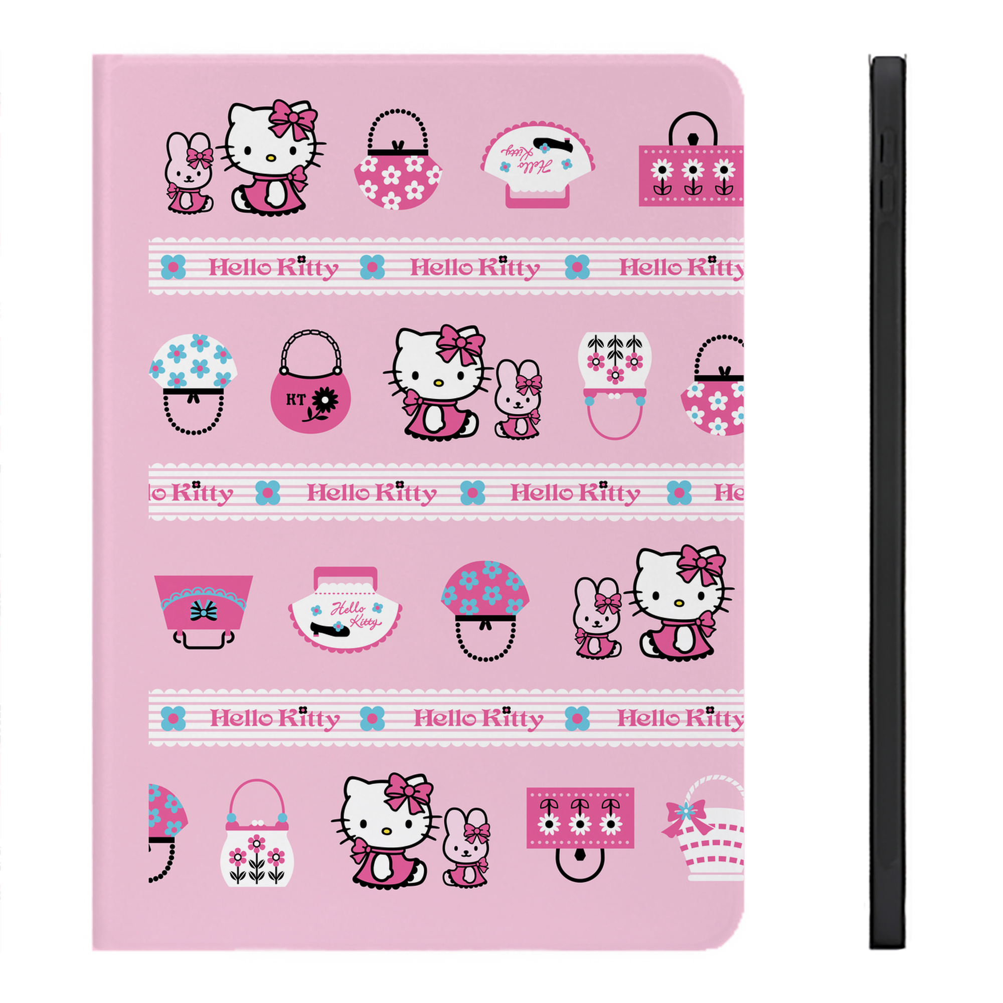 （画像用） Hello Kitty ハローキティ IPadケース ペンホルダー付き ブックスタイルデザイン